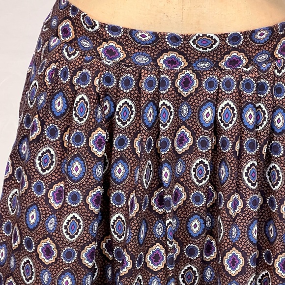 VINTAGE 80s dark moody paisley medallion midi skirt office professional academia - Picture 6 of 13
